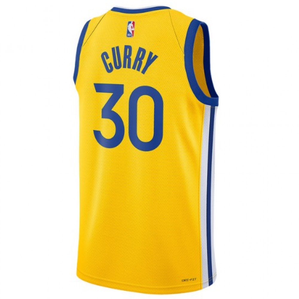 Men's Golden State Warriors Stephen Curry #30 Jordan Gold 2020/21 Swingman Jersey - Statement Edition-Pro Kit Vault | Brand New 26/27 Sports Jerseys